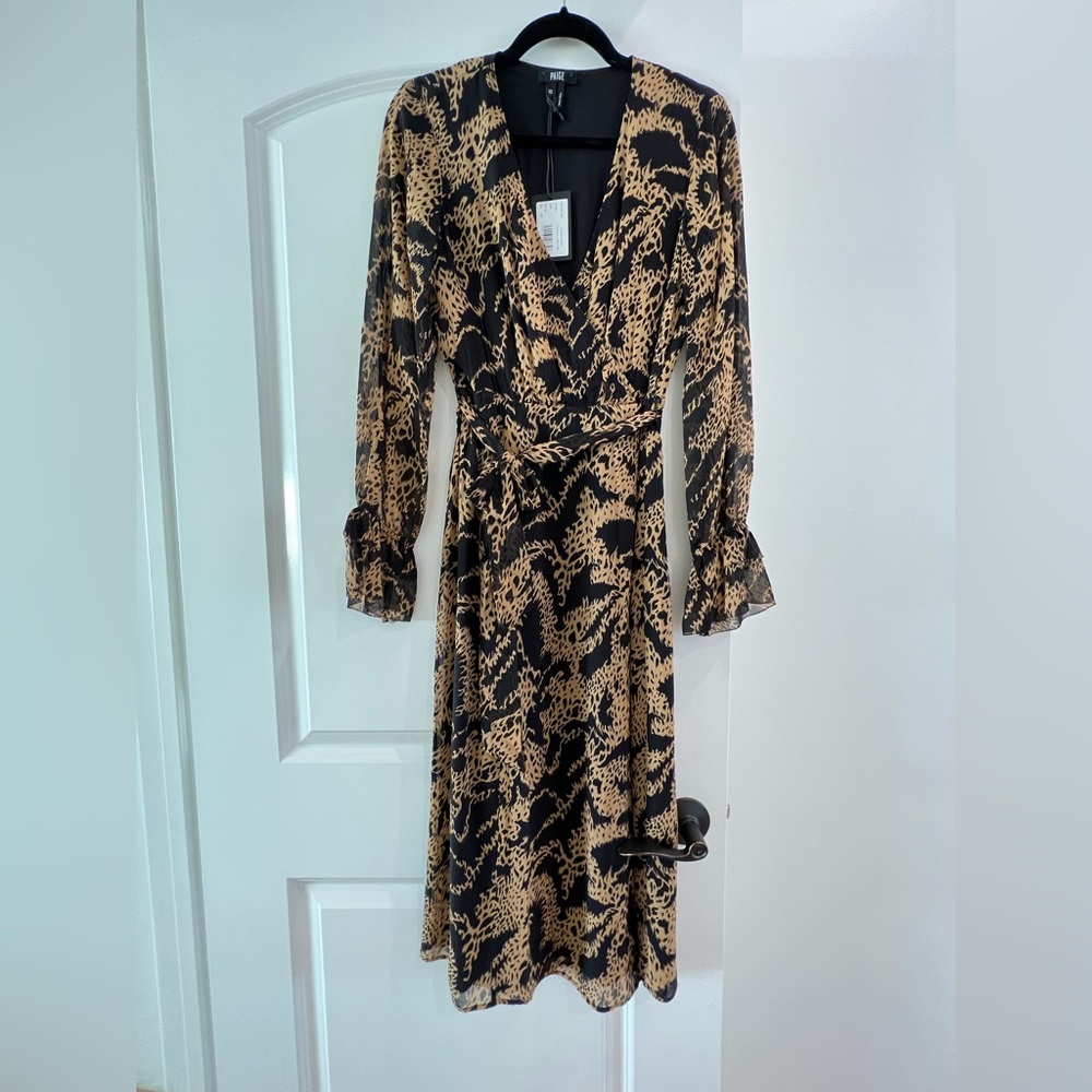 PAIGE ‘Chamomile silk dress’ in tiger print, size XS